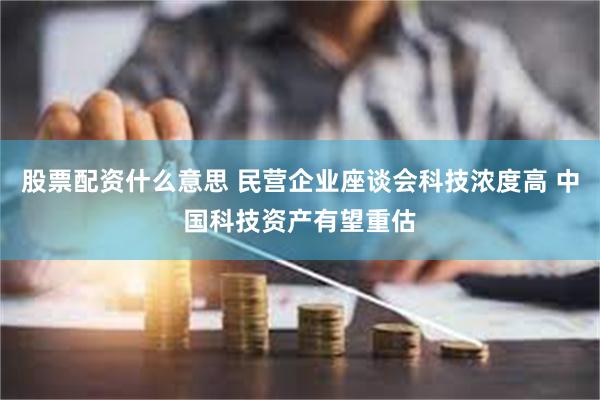 股票配资什么意思 民营企业座谈会科技浓度高 中国科技资产有望重估